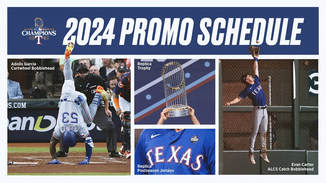 Texas Rangers Announce 2024 Promotions Schedule