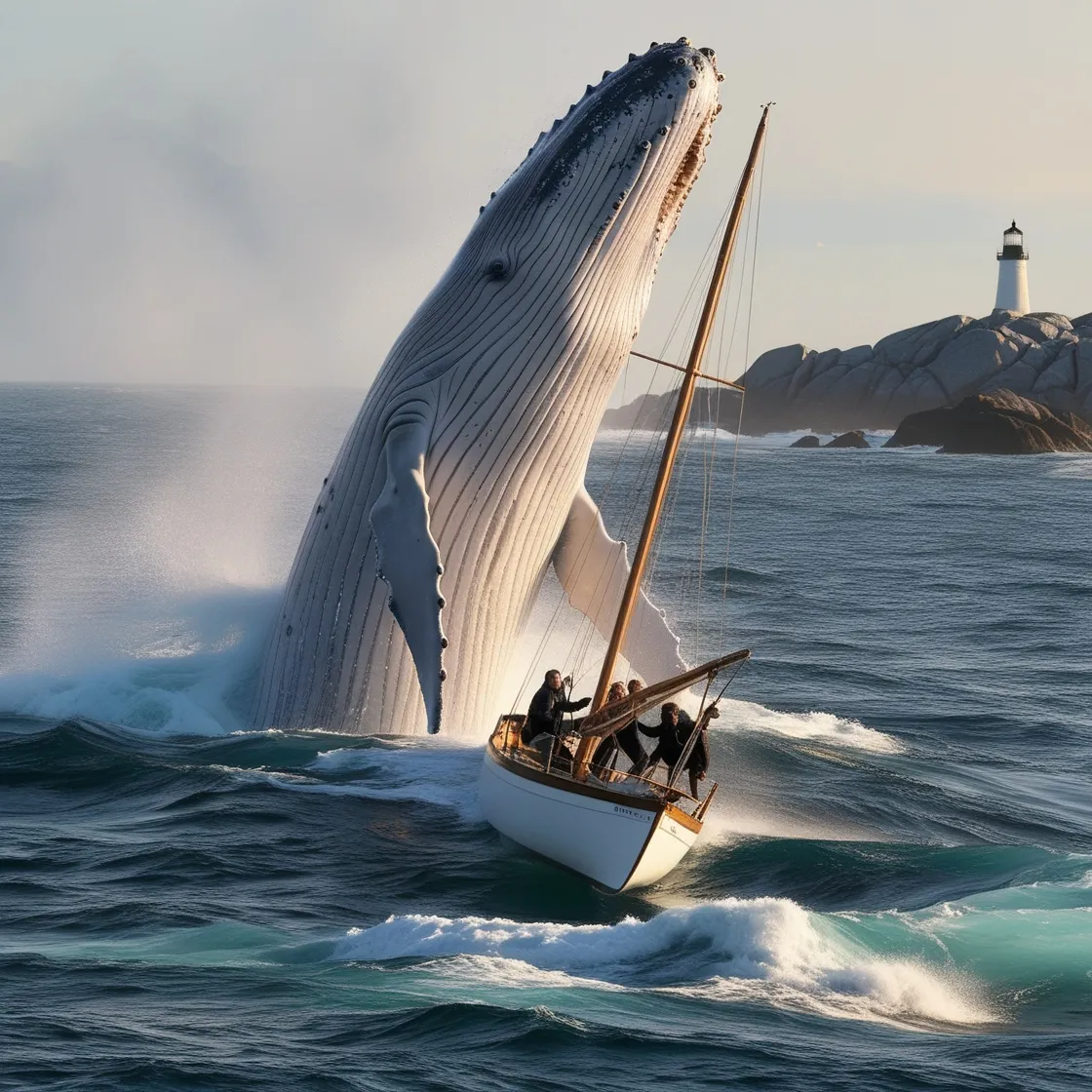 A Breaching Whale’s Unexpected Encounter: Capsizing a Boat and Tossing Two Overboard off the New…