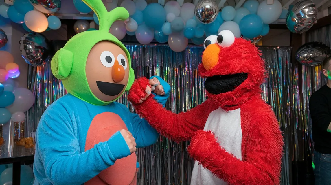 How I Ended Up Fist Fighting Elmo at the Work New Year’s Party… Dressed as a Teletubby