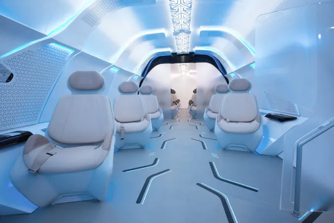 New hyperloop photos show capsule’s sleek, windowless interior