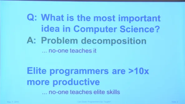 Can great programming be taught?