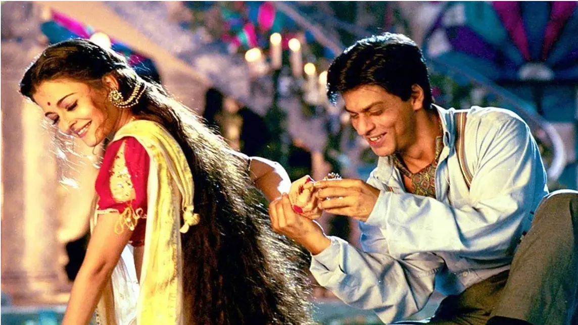 Bollywood suerpstars Aishwarya Rai Bachchan and Shah Rukh Khan in Devdas (2000)