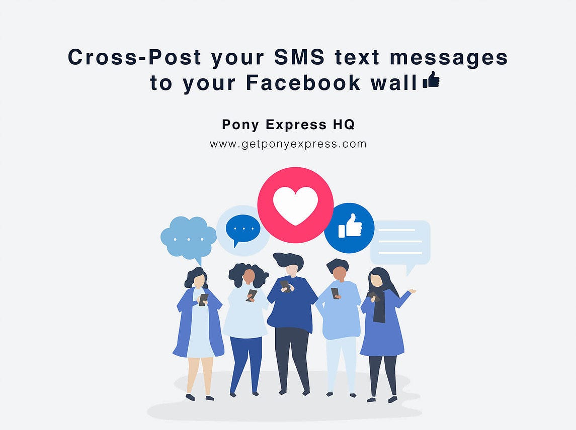 Update Crosspost your SMS text message to your Facebook wall! by