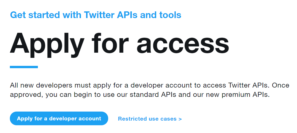 Get Twitter API Keys and Tokens. A short and sweet guide to getting