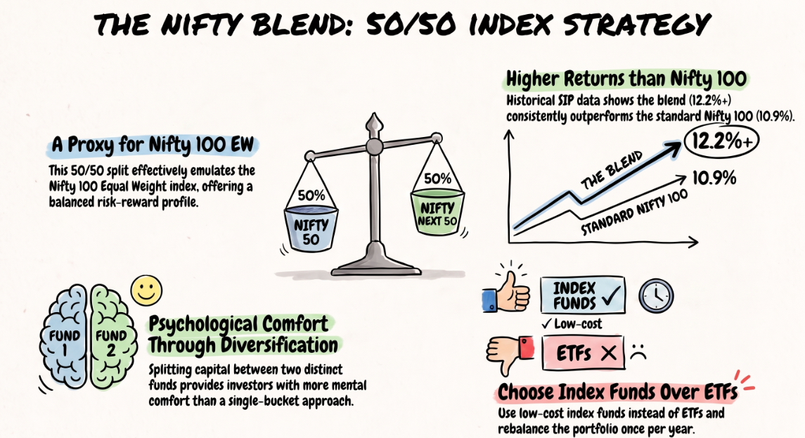 Can I start Index investing with 50% Nifty 50 and 50% Nifty Next 50?