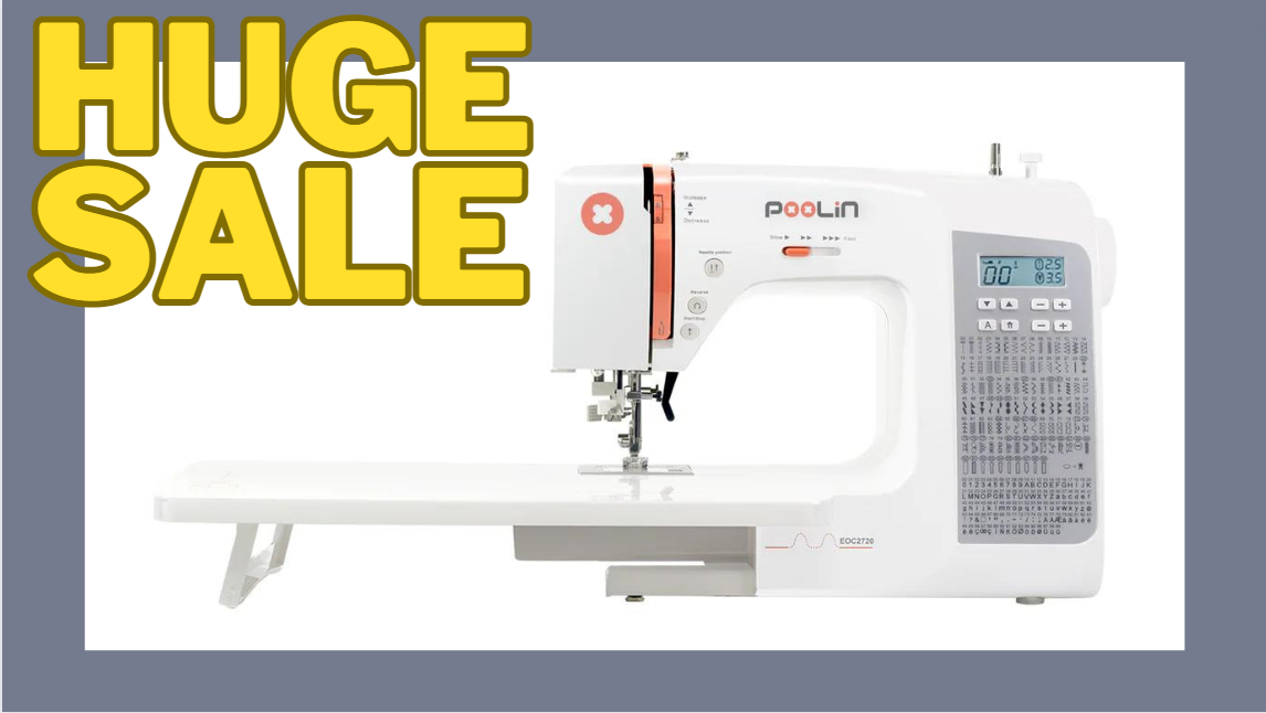 Huge Sale on Poolin EOC2720 sewing machine with 200 built-in stitches