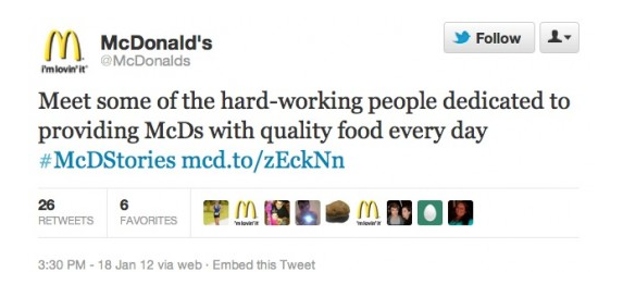 McDonald’s #McDStories Campaign
