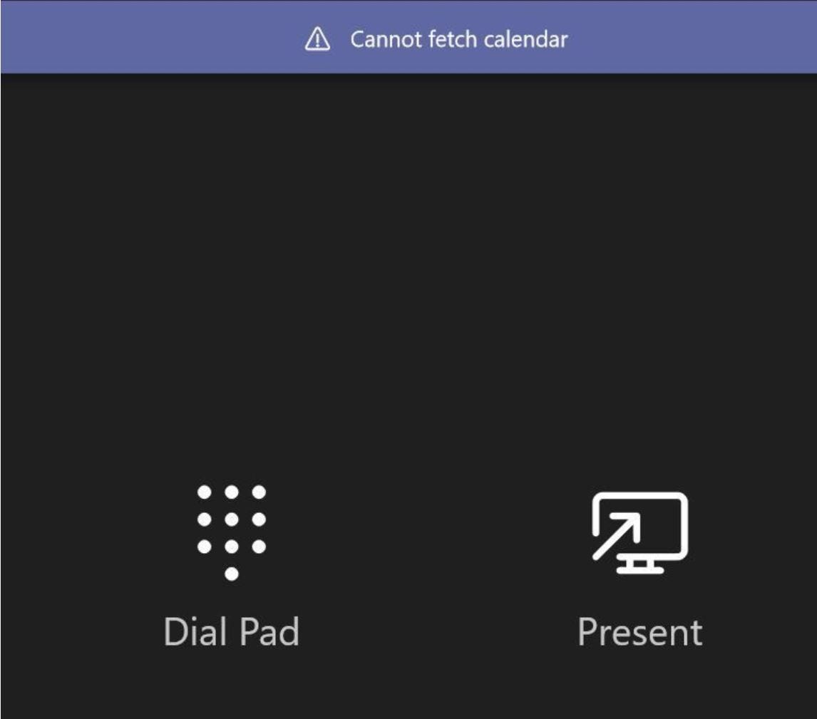 MICROSOFT TEAMS ROOMS — CANNOT FETCH CALENDAR by Jimmy Vaughan Medium