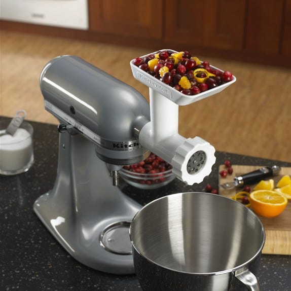 KITCHTREE Fruit & Vegetable Strainer Attachment Set - Includes Food Grinder  Attachment and Sausage Stuffer Tubes, Compatible with KitchenAid Stand  Mixers