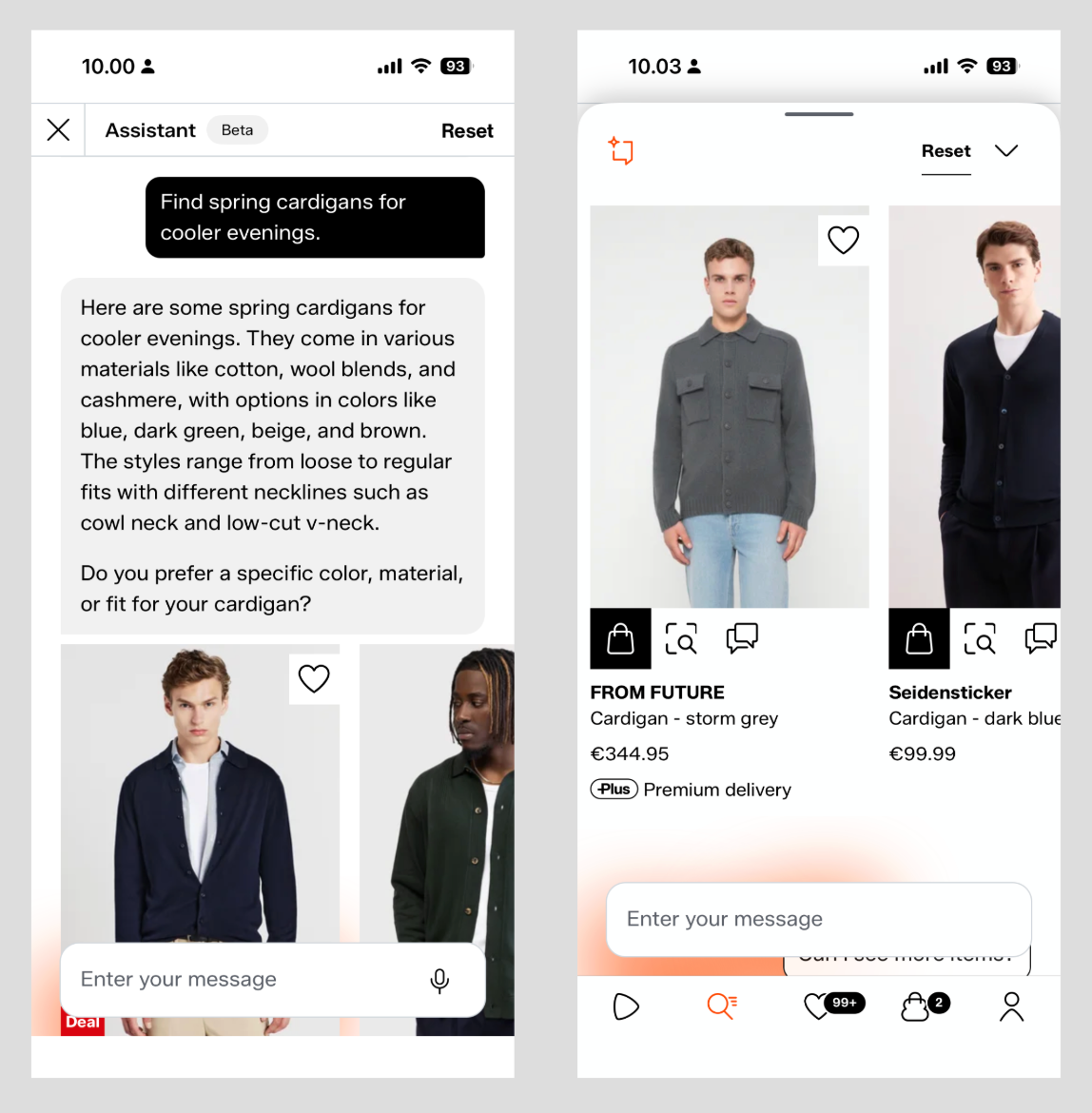 In Zalando Assistant, we perform continuous experimentation and A/B testing to understand how different CX variables and their changes affect the experience.