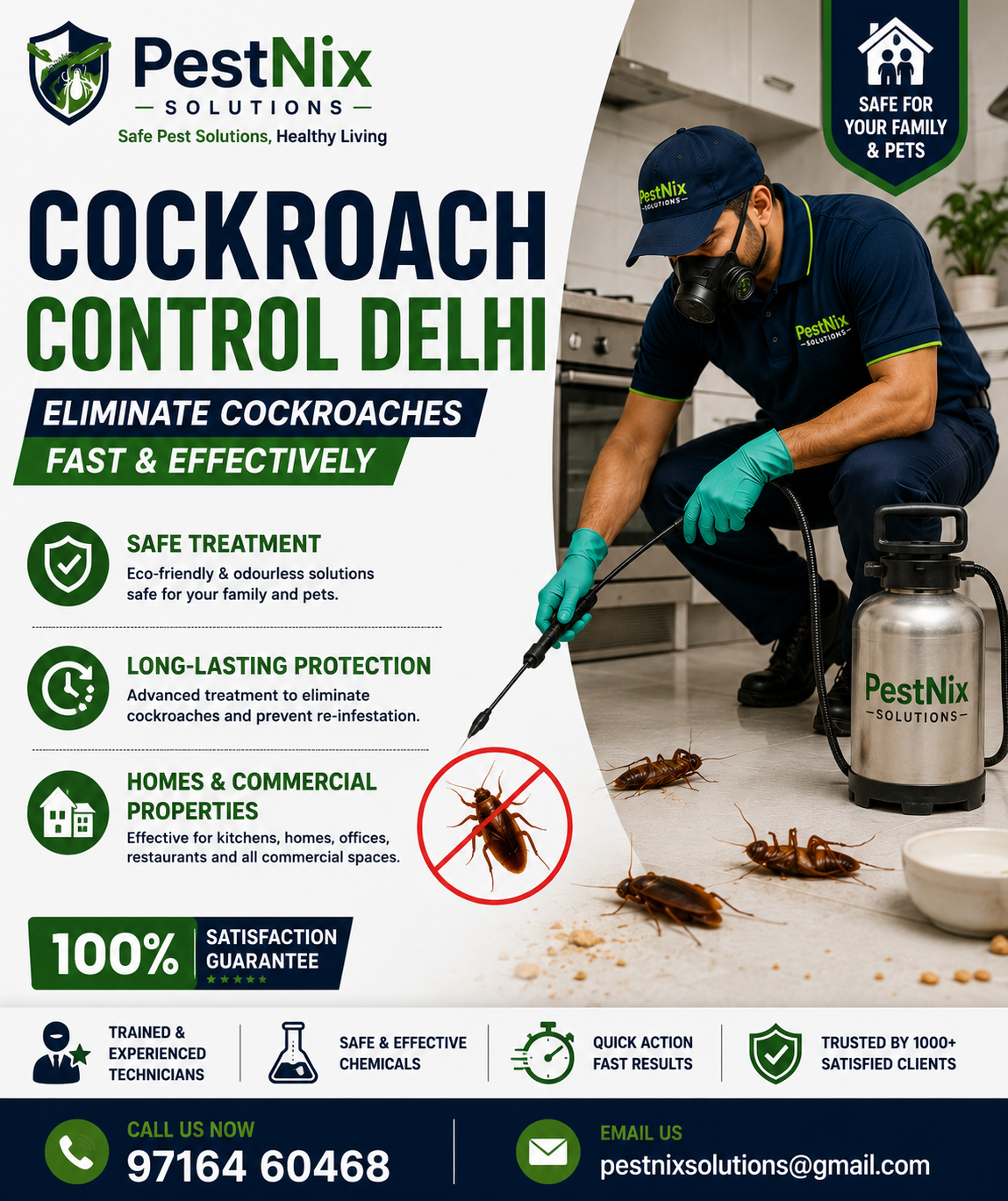 Cockroach Control Delhi — Safe & Effective Treatment