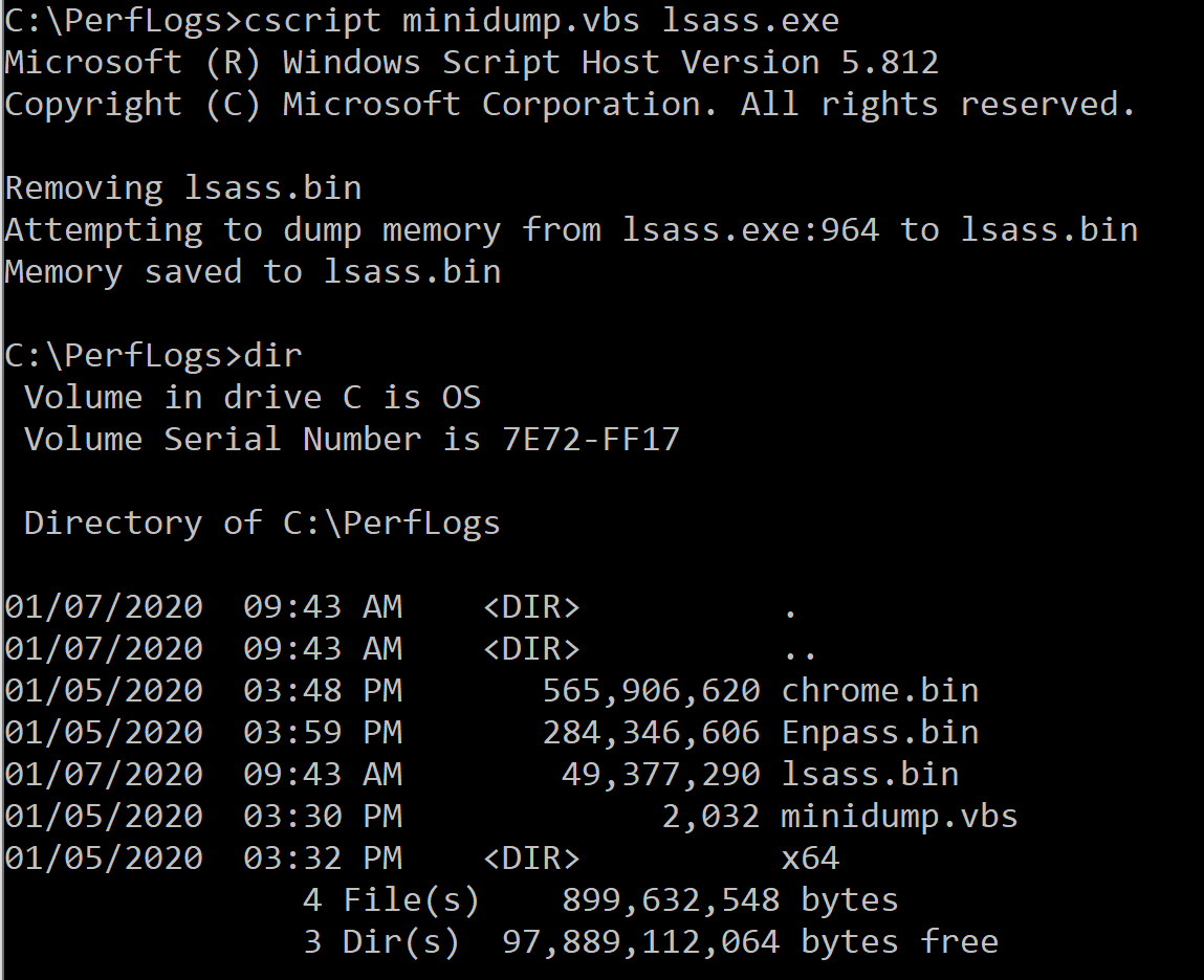 Windows Memory Dump Cheatsheet. Procdump Is Painful As Most Av Software 