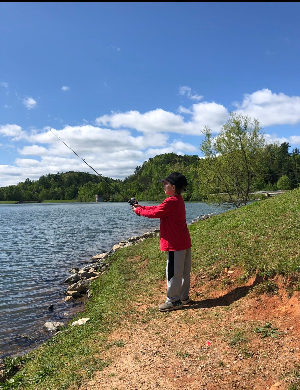 Shore Boy Fishing