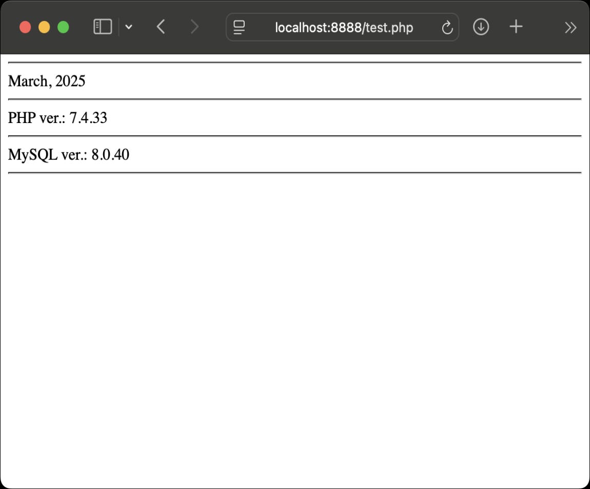 PHP test file