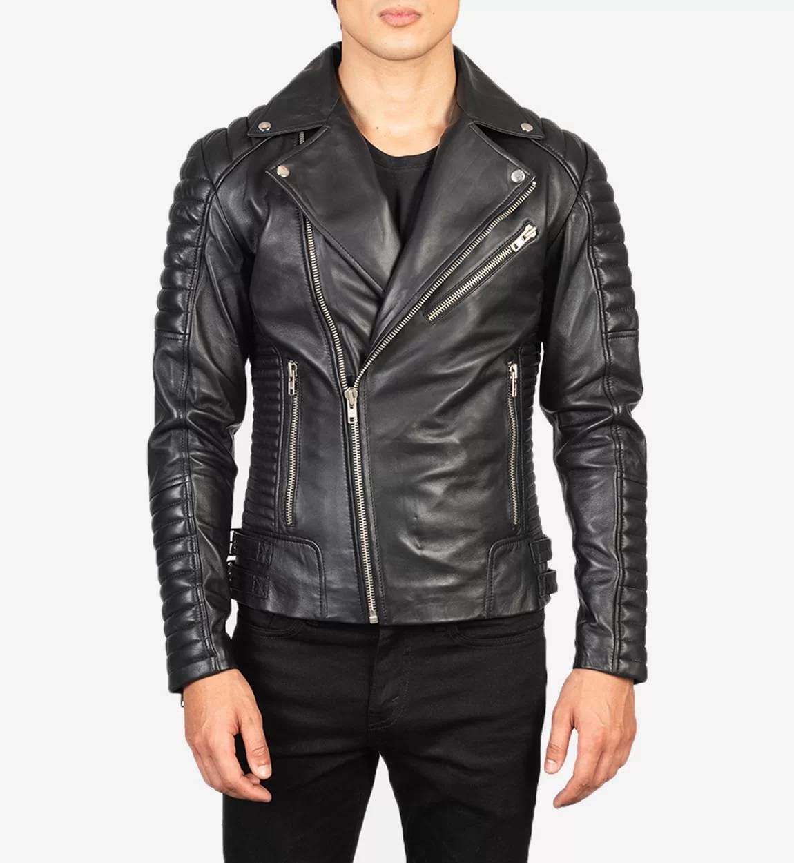 Men leather jacket - Markowoolenleather - Medium