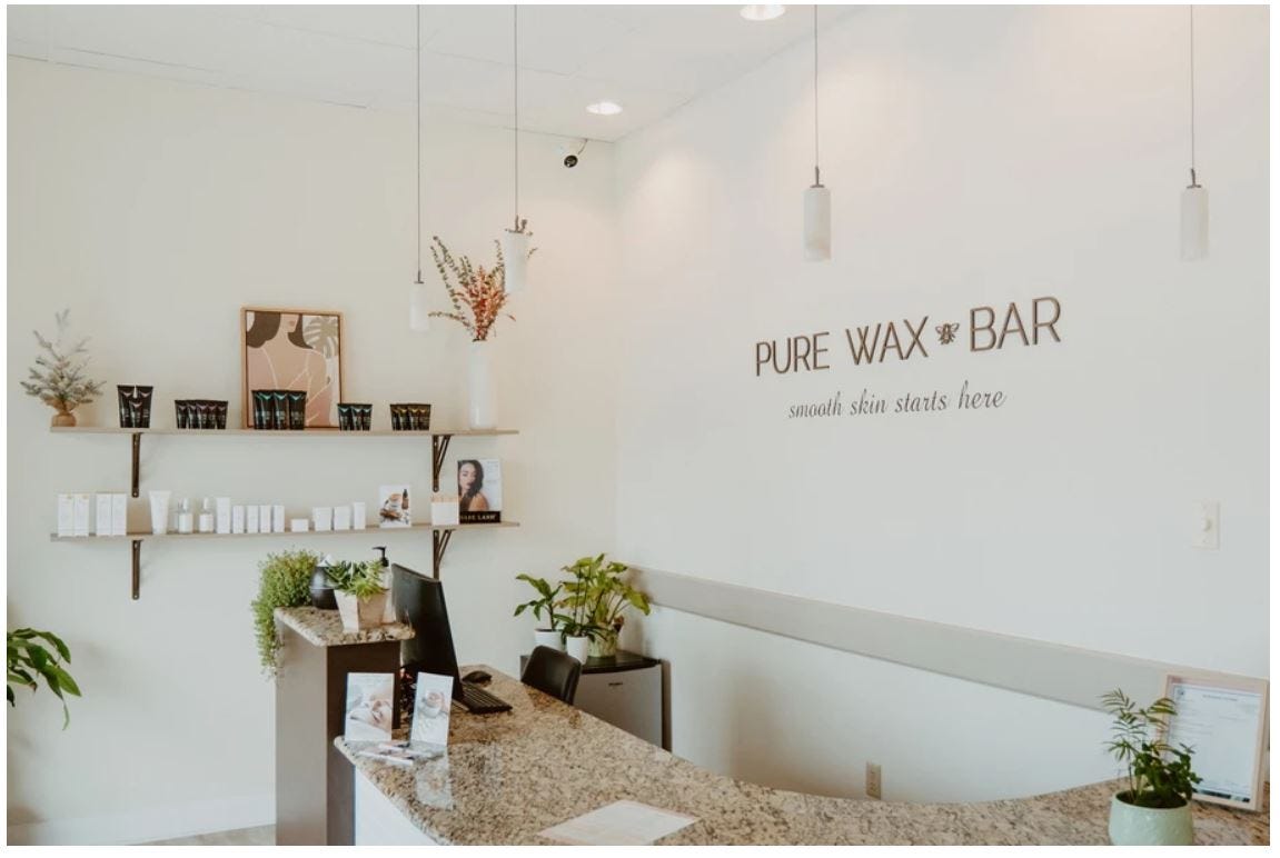 Professional brazilian wax Purewax Barspokane Medium