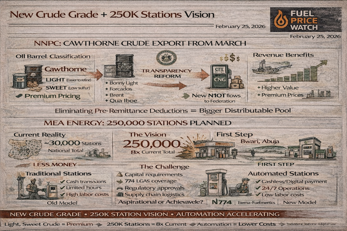 NNPC’s New “Cawthorne” Crude Grade and the 250,000 Fuel Station Dream: Nigeria’s Oil Sector…
