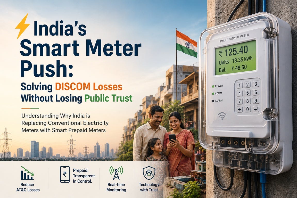 ⚡ India’s Smart Meter Push: Solving DISCOM Losses Without Losing Public Trust