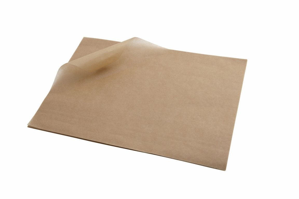 Kinds of grease proof paper. Parchment paper, baking paper, and