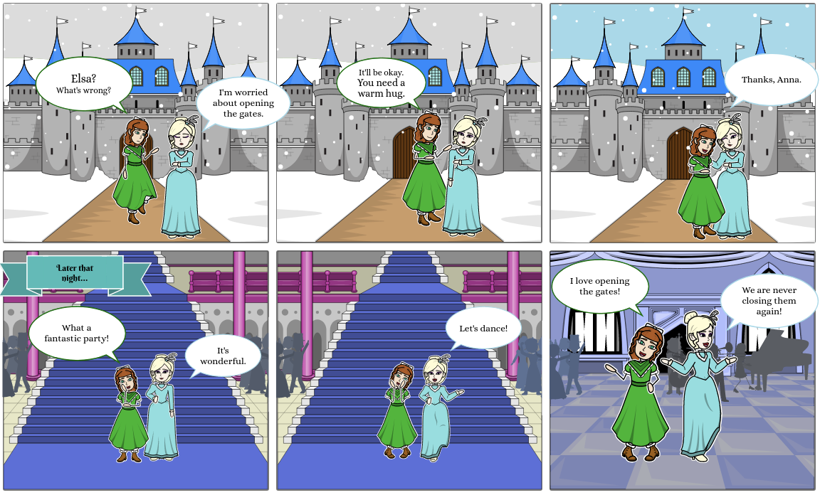 Disney Princess Porn Comics - Elsa and Anna in Six Panels. For my storyboard, I decided to tackleâ€¦ | by  Katy Anderson | Medium
