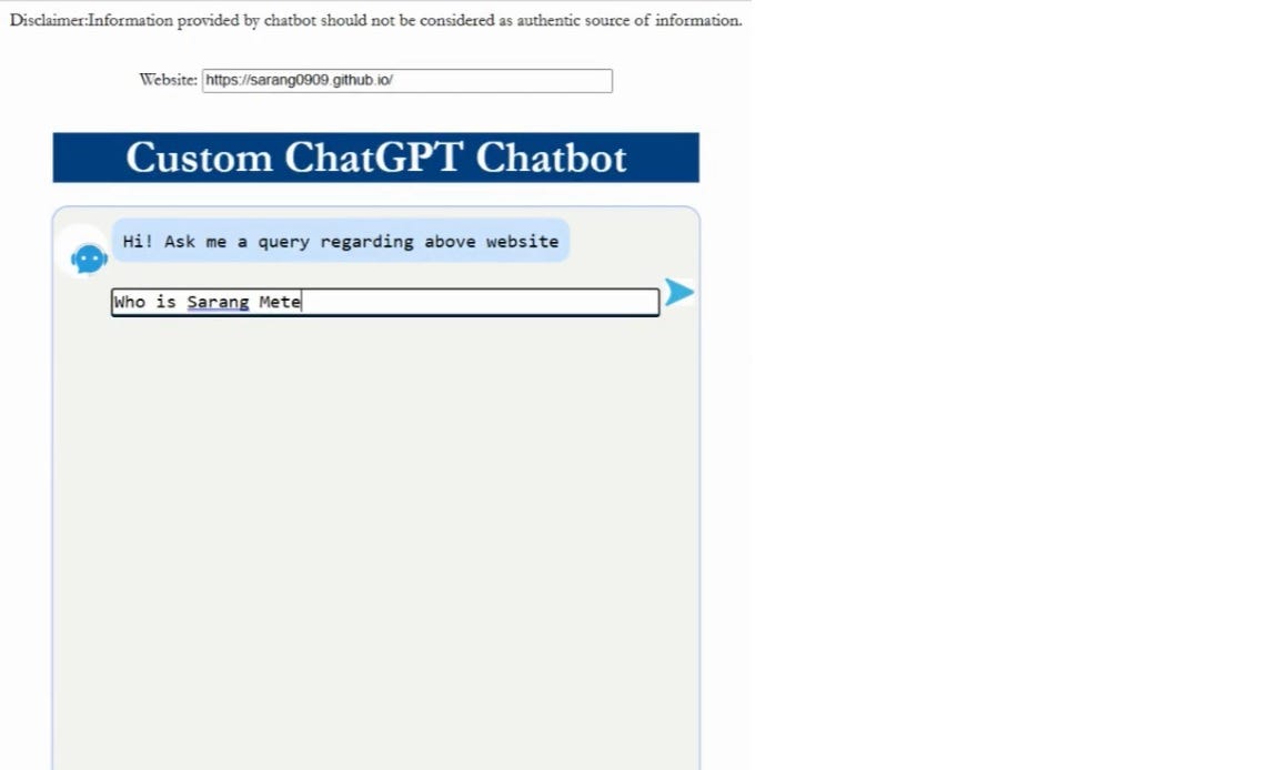 Custom ChatGPT Chatbot with UI. Since the release of ChatGPT, everyone ...