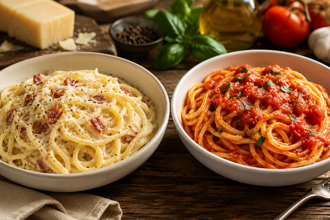 Italian Restaurant Creamy vs Tomato Based Pasta