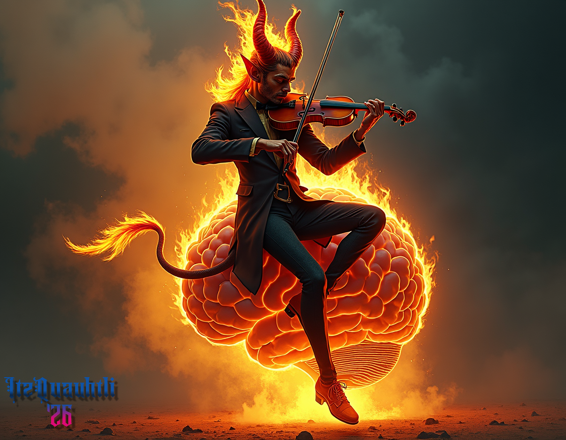 Devil’s Fiddler (AI image prompted by Obsidian Eagle).
