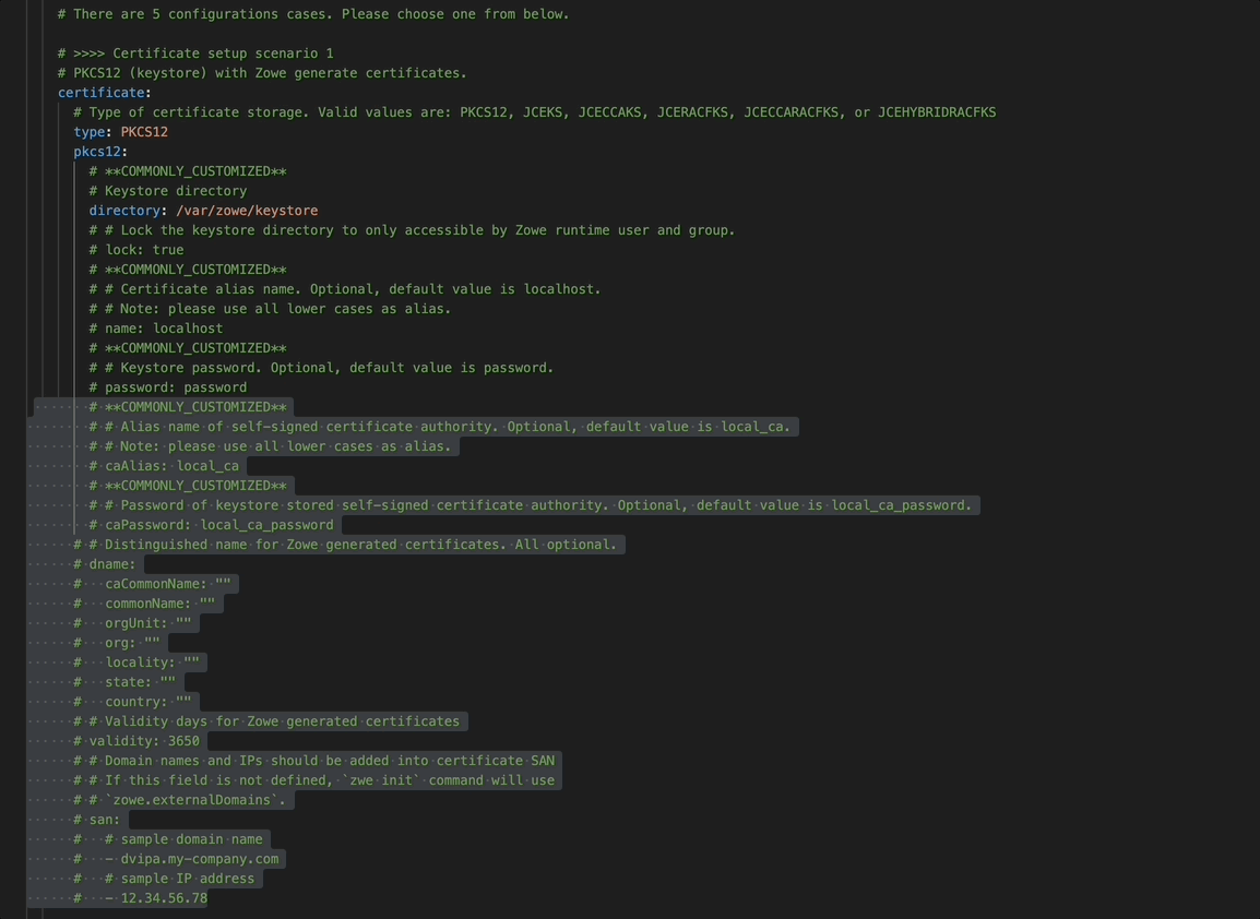 Step-by-step guide: Use a PKCS12 (file-based) keystore with Zowe generated certificate