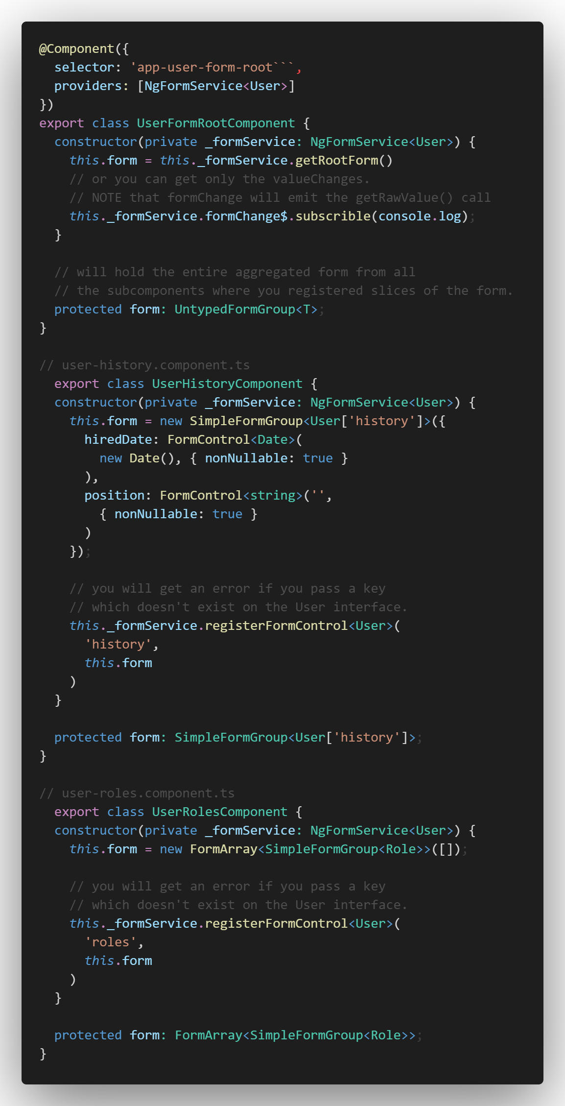 Aggregating multi forms in Angular 14. by Vlad