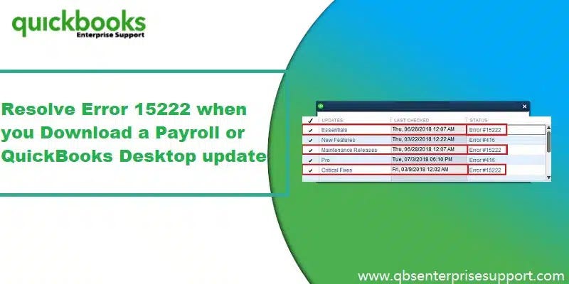 QuickBooks Error 15222