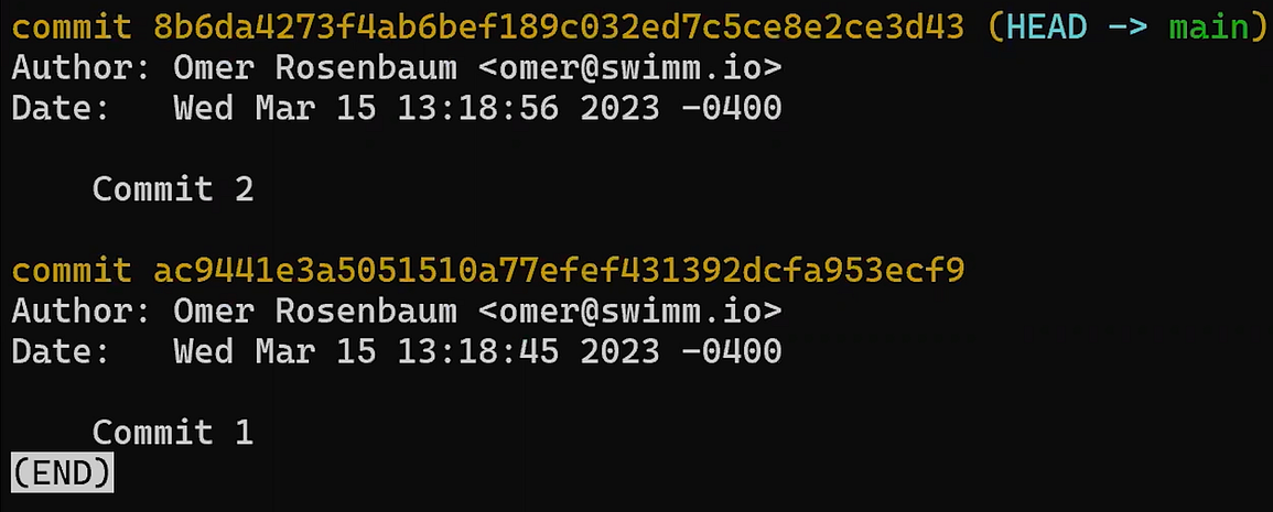 `git log` doesn’t help in this case (source: https://youtu.be/ozA1V00GIT8)