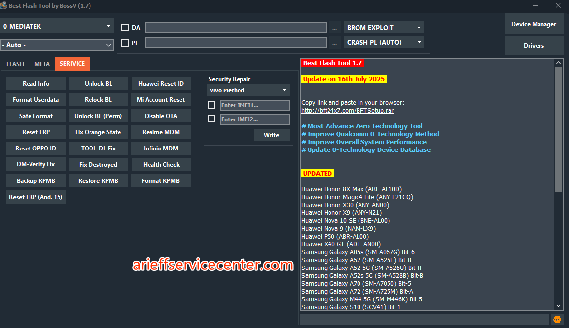 Best Flash Tool ( BFT ) by BossV V1.7 Free Trial User