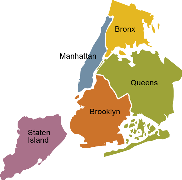 Boroughs and Neighbourhoods in New York 