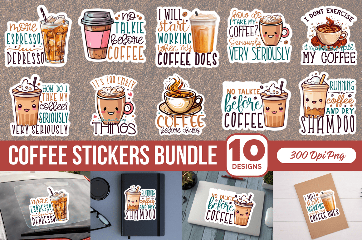 Coffee Printable Stickers Bundle Free | by Pixelpenny | Jul, 2024 | Medium