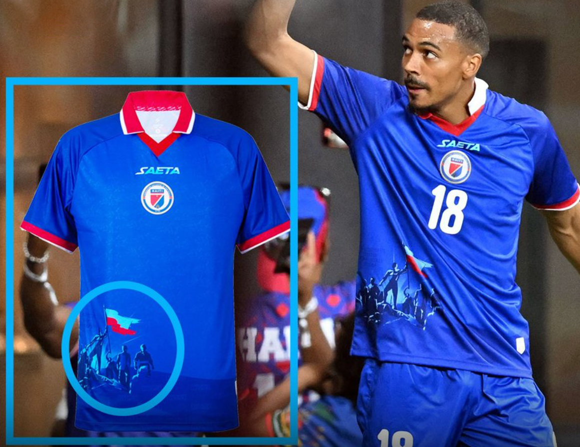 La maglia della squadra di Haiti ai Mondiali di calcio