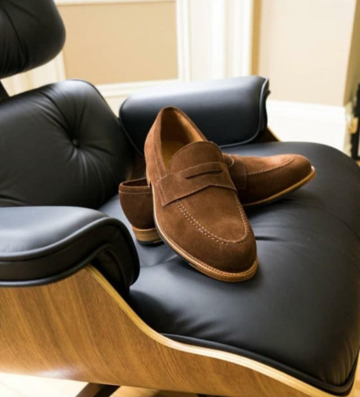 suede penny loafers womens