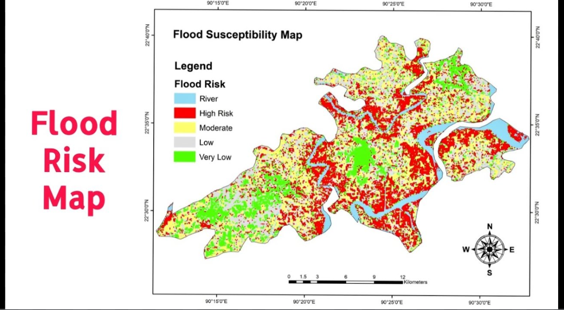 Fig 1: GIS-based flood risk mapping