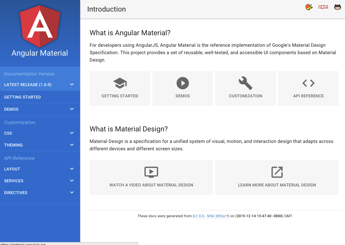 Angular Material is 1.0. Congrats to Angular-Material team… | by Vikram ...