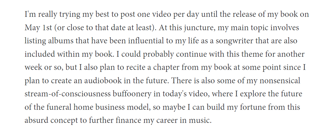 Preparing for My Book Release Part IX.