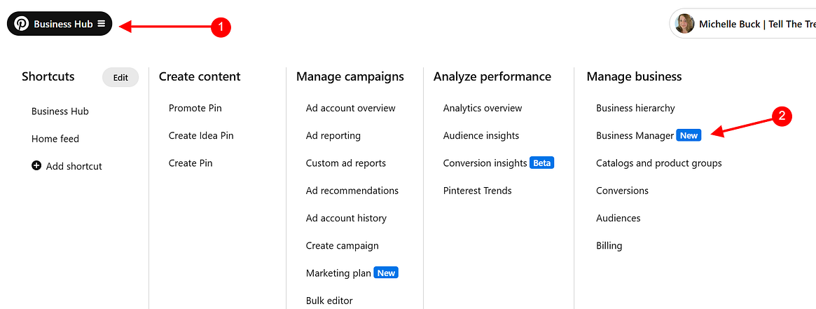 ChatGPT and Pinterest Marketing Business Hub