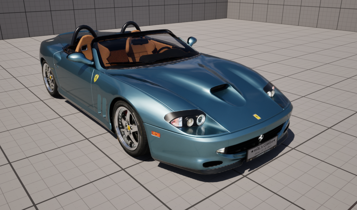 “Ferrari 550 Barchetta 2000 Azzurro Hyperion” (https://skfb.ly/pq6D8) by ᗩᒪE᙭. Kᗩ.🚗 is licensed under Creative Commons Attribution-NonCommercial (http://creativecommons.org/licenses/by-nc/4.0/).