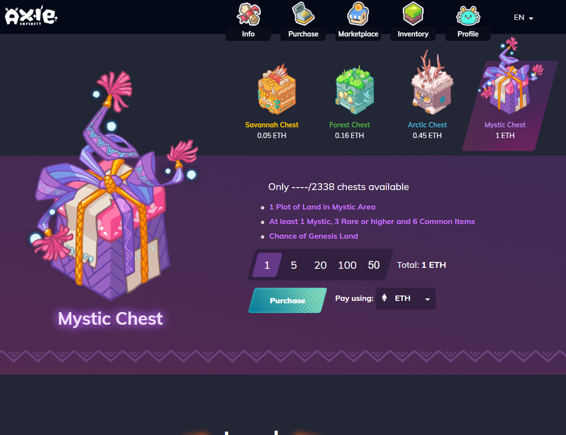 I Obtained A Mystic Item In the context of Axie Infinity, the Mystic Chest is a special item that  players can obtain within the game. The Mystic Chest is a rare and valuable  item that contains various
