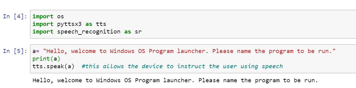 Making a menu-driven OS program launcher in python: With speech ...