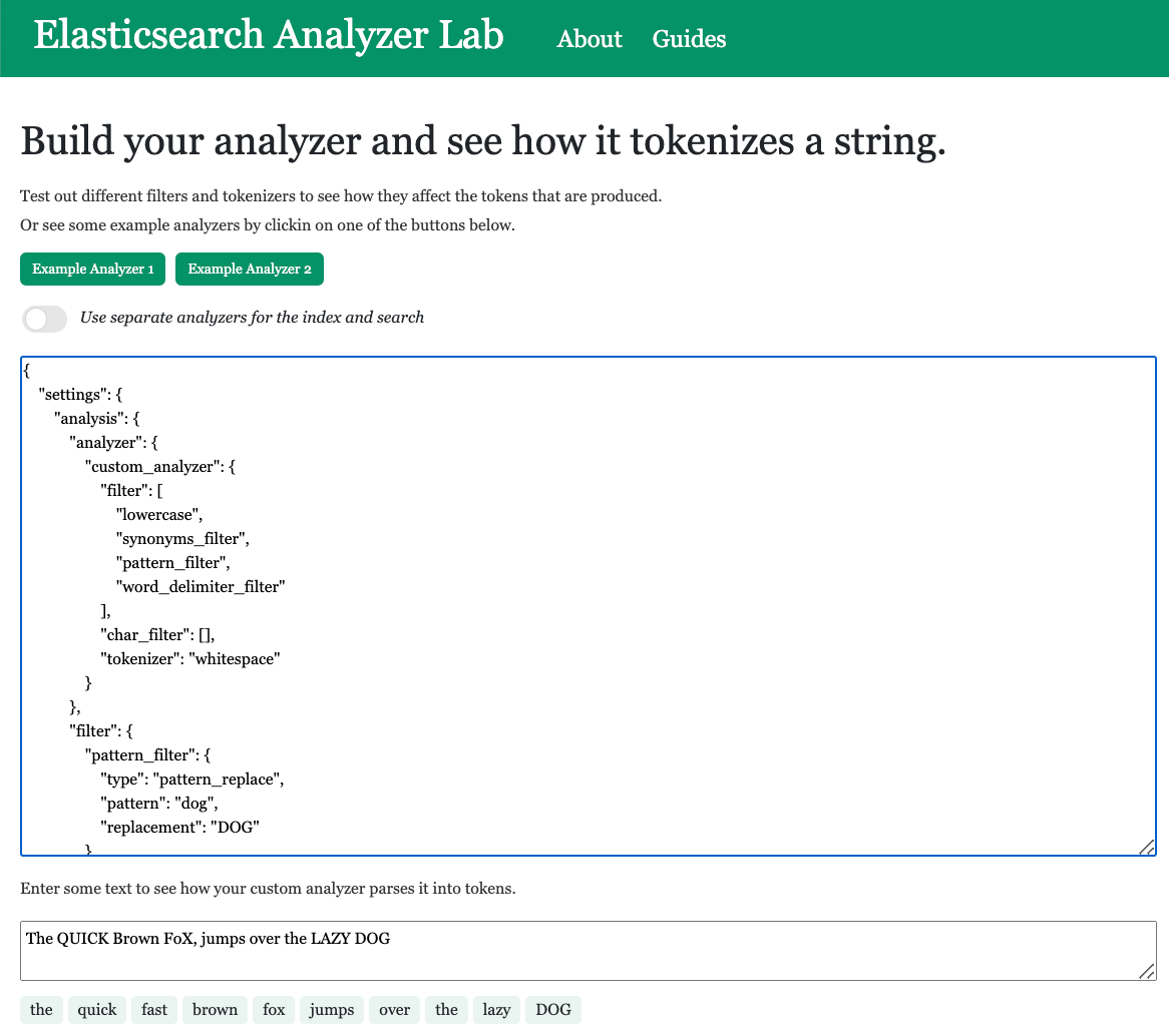 Elasticsearch Analyzers How the lowercase and uppercase filters impact