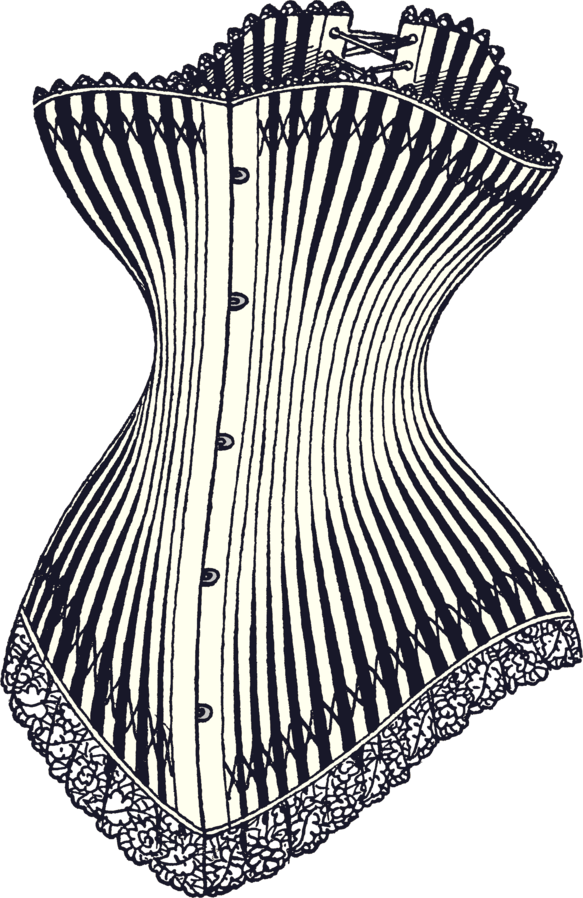 Work Corset and Her Corset Cover 1890/1910 A THE COMMANDE 