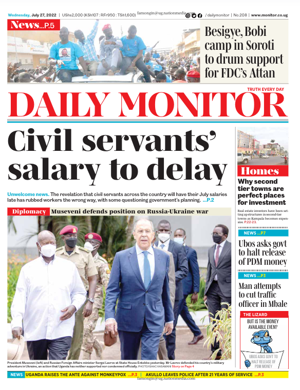 Gebet Der Himmel Schwelle uganda daily monitor news senden