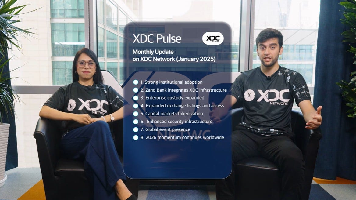 XDC Pulse January 2026: Institutional Adoption Accelerates as XDC Expands Across Banking, Custody…