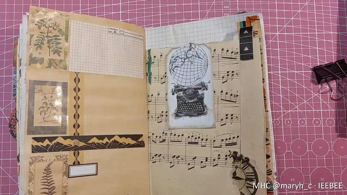 Journal page created by MHC (@maryh_c) using IEEBEE washi tape.