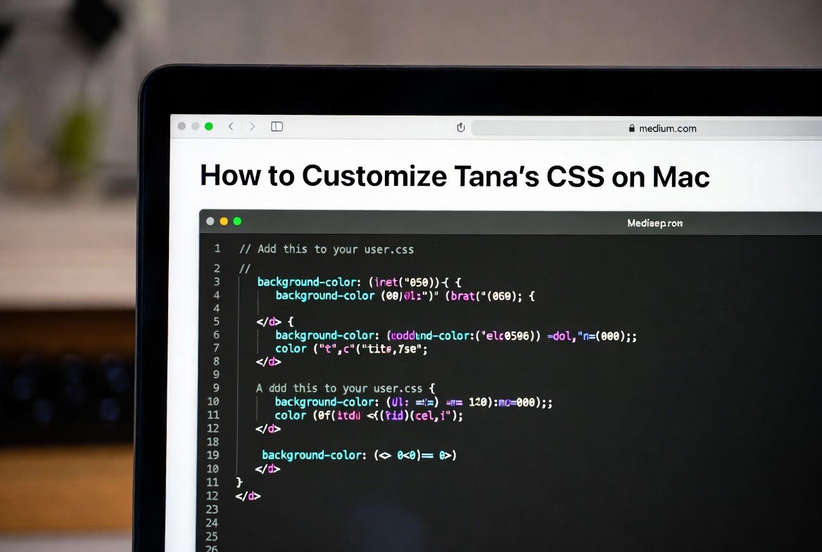 Latest method for customizing CSS on Tana Mac. | by 江sir爱数码 | Medium