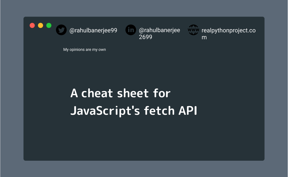 A cheat sheet for JavaScript’s fetch API — Some common use cases | by ...